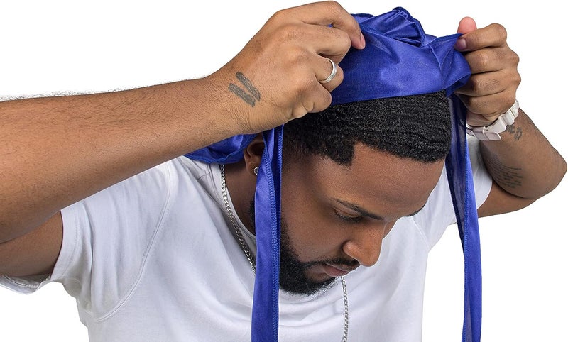 ForceWave 2 Pieces Silky Durag Pack for Men Women Waves, Premium Satin Deluxe Du-rag - Image 2